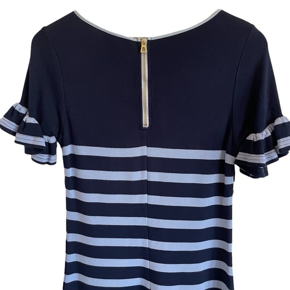 Sail to Sable Striped Day Sheath Dress, Blue, Size XS - Picture 7 of 8